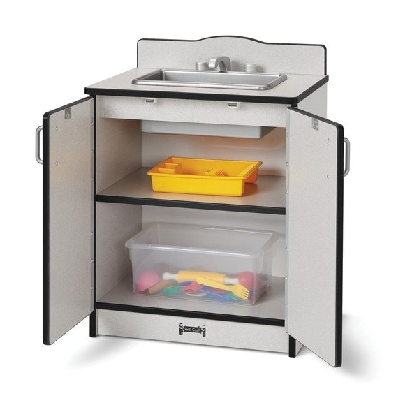 Jonti-Craft Play Kitchen Sink, Black Edge, 20inWx15inDx27inH, Gray JNT2408JCWW180 - main